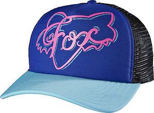 Fox racing whirl womens trucker hat maui blue