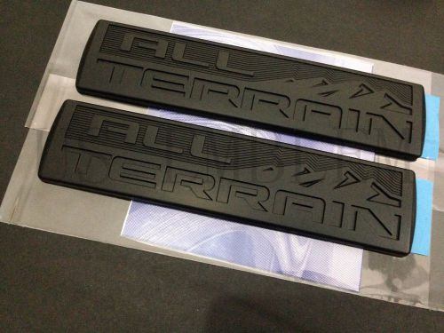 (2) sierra "all terrain" matt black front door emblem