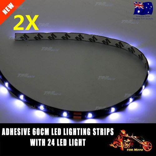 2pcs flexible white led strip light for car motorcycle dirt pit atv bike truck