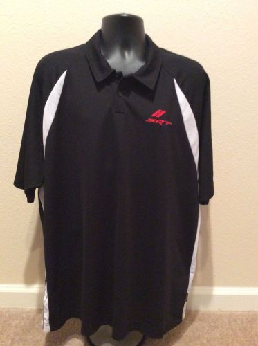 Men's dodge srt polo shirt size 3xl xxxl euc challenger charger black/white