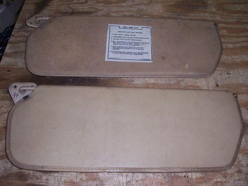 1973-1987 chevrolet gmc truck interior tan sun visor board set pair parts