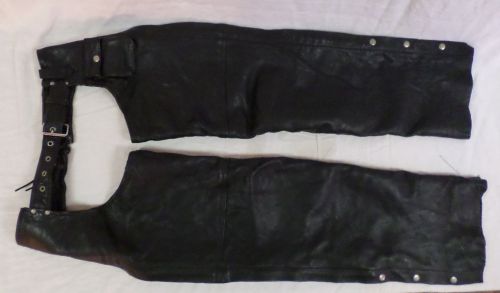 Leather chaps size s small vance motorcycle biker lined