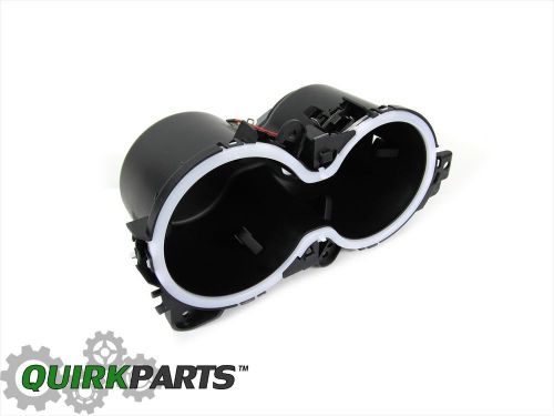 11-13 jeep grand cherokee front floor console illuminated cup holder new mopar