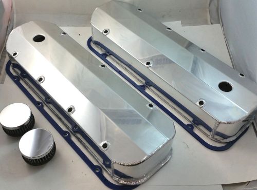 Bb chevy bbc 396 427 454  aluminum fabricated tall valve cover kit w/ gaskets