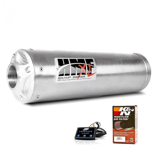 Hmf polaris rzr xp 900 2011 - 2014 swamp xl slip on exhaust muffler &amp; efi + k&amp;n