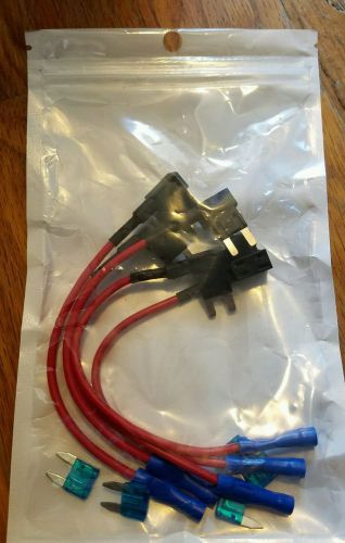 5pack 12v standard add a circuit fuse tap piggy back blade holder plug car sales