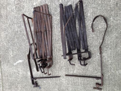 2 antique folding luggage racks for running board model a,t chevy dodge rat rod