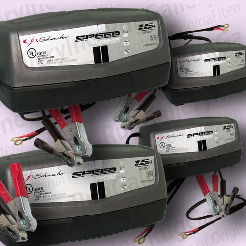 Lot 4 schumacher car battery charger trickle maintainer 1.5 amp 6/12 volt xm1-5