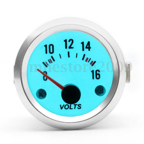 2&#039;&#039;/52mm chrome electrical car voltmeter volt voltage gauge led light universal