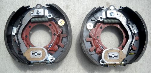 12.25" x 5" brake backing plate selfadjust electric trailer left side 15000 cap