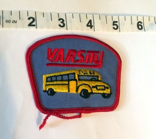Varsity school bus transportation  iron on embroidery 3&#034; patch