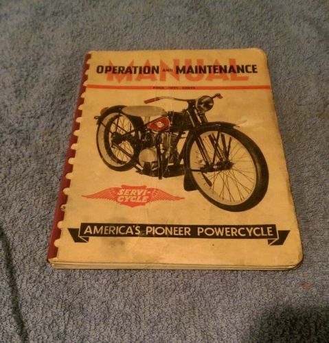 Simplex servi-cycle operation and maintenance manual original not repop. 1950