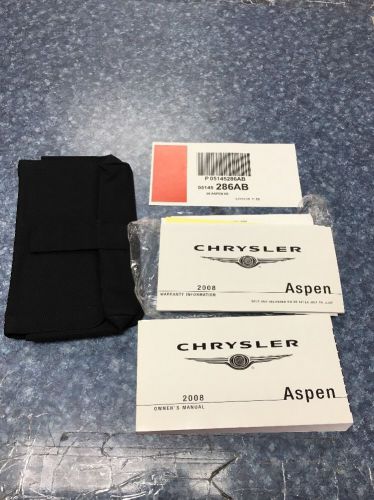 2008 aspen owners manual new!