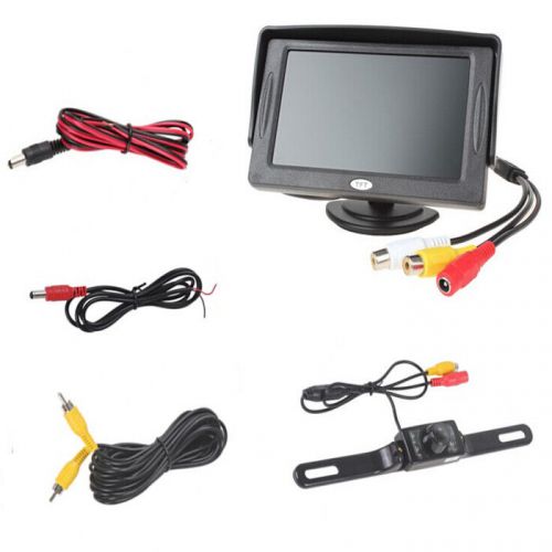 Car rear view kit 4.3&#034; 480 x 272 2-ch input lcd monitor + ir cmos reverse camera
