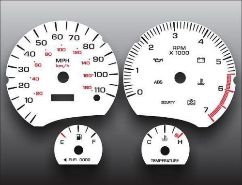 2000-2002 saturn s-series sl sc 110 mph sohc dash cluster white face gauges