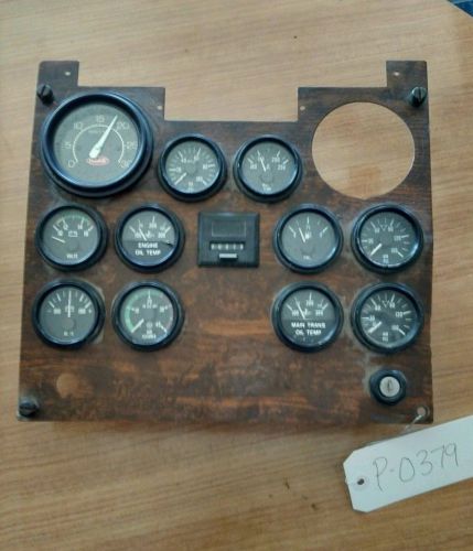 1997 peterbilt 379 instrument cluster less speedometer p-0379