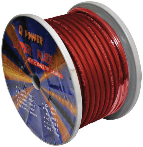 Power wire 4ga. 100&#039; red qpower 4g100rd wire