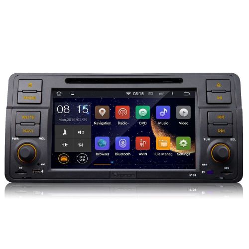 Android 4.4 car dvd gps navigation 1 din radio stereo obd2 for bmw 3 series e46