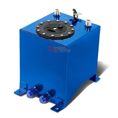 2.5 gallon lightweight blue aluminum gas fuel cell tank+level sender 8x8.25x10"