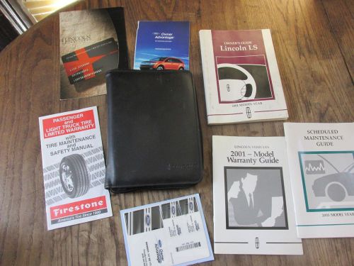 01 2001 lincoln ls owners manual set in case