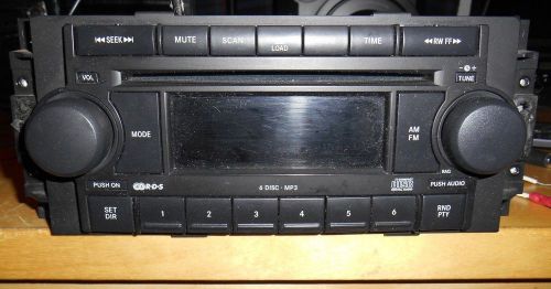 04-10 chrysler dodge jeep radio 6 disc cd face plate control panel p05064010al