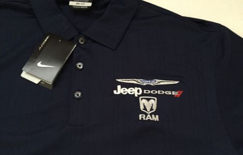 Jeep dodge ram logo  nike polo shirt men's large new