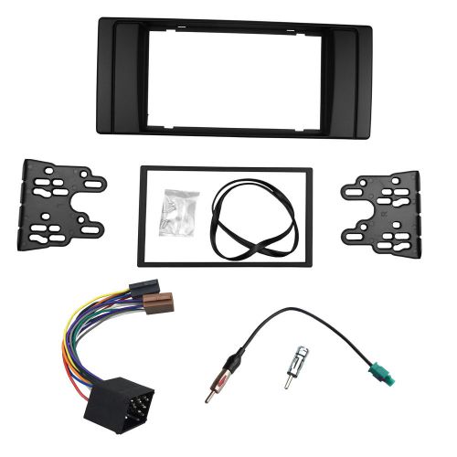 Double din radio dvd stereo refitting frame for bmw e39 e53 trim kit fascia new