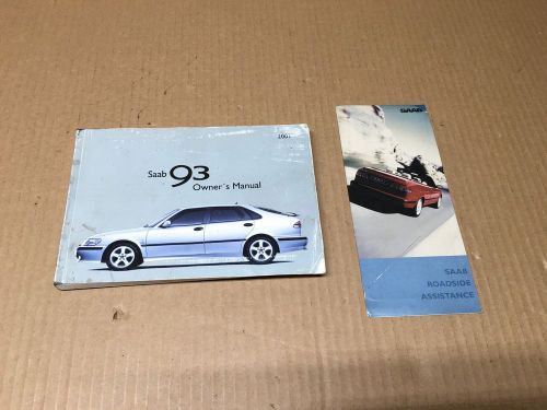 Saab 9-3 93 oem 2001 01 original factory owners manual book guide 52368904