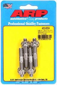 Arp universal stud 8 mm x 1.25 thread 2.000 in long polished 4 pc p/n 400-8004