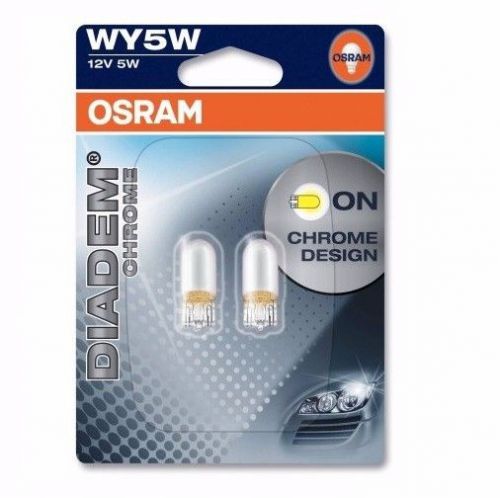 2x osram 2827dc diadem chrome wy5w 12v amber side indicator signal auto germany