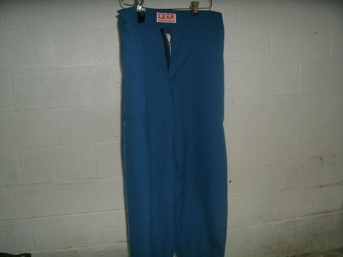 Leaf nomex firesuit pants 4 xl blue with white stripes and white cuffs new