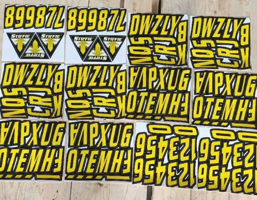 Stiffie sticker set/ snowmobile decals