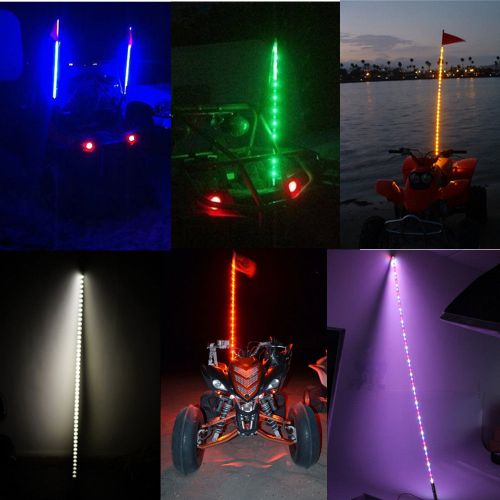 5/6' led whips pole light beach sand moto atv utv offroad sand dunes 11 colors