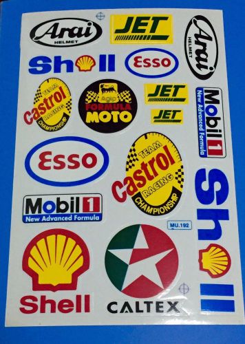 Mix gas station stickers/decals car truck motocycle helmet