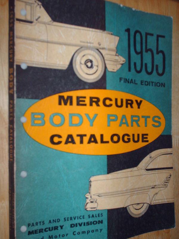 1955 mercury body parts catalog original parts book