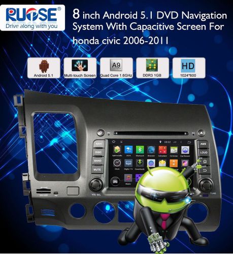 Rupse8“ android 5.1 autoradio gps satnav dvd headunit  for 2006-2011 honda civic