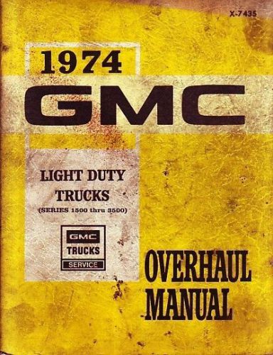1974 gmc truck suburban jimmy motorhome shop service manual overhaul