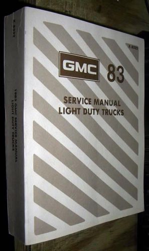 1983 gmc truck c/k factory shop service repair manual gas &amp;  6.2l diesel manual