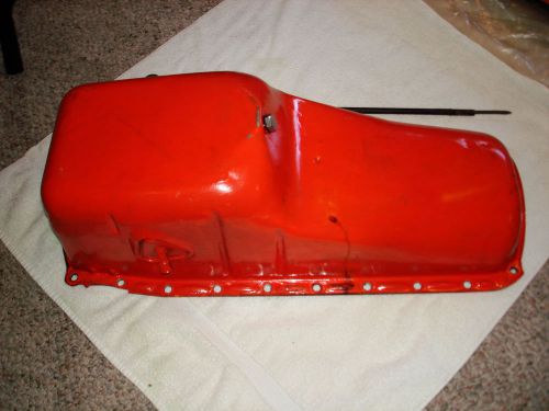 1958-1965 chevrolet 348 409 oil pan w/ dip stick &amp; tube original impala biscayne
