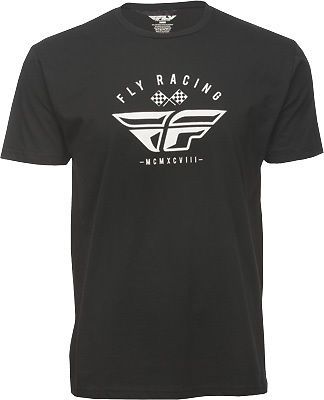 Fly racing casual patriarch men&#039;s black graphic short sleeve tee t-shirt