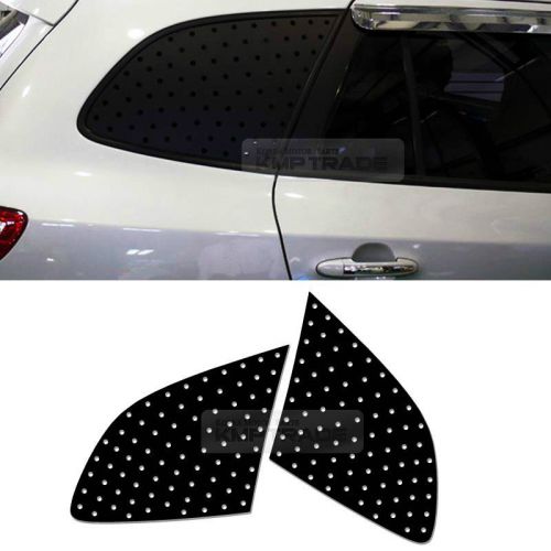 Quarter glass sports mask matt black decal stickers for hyundai 2006-12 santa fe