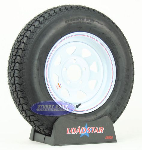 (2)- trailer tires loadstar st 205/75d14 f78-14 white 5bolt (1 pair)load range c