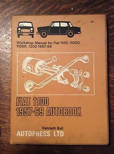 Fiat 1100 -1200 d r shop manual 1957 thru 1969