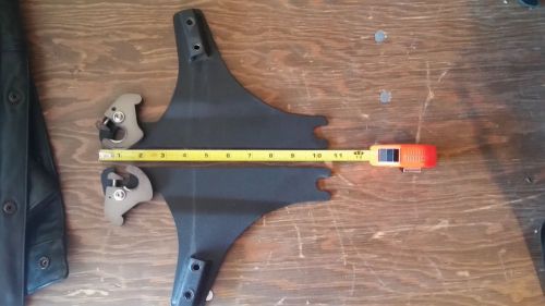 Harley backrest sissy bar brackets, detachable, crinkle black, used