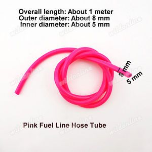 Pink fuel line hose tube fit honda yamaha suzuki kawasaki motorcycle atv quad
