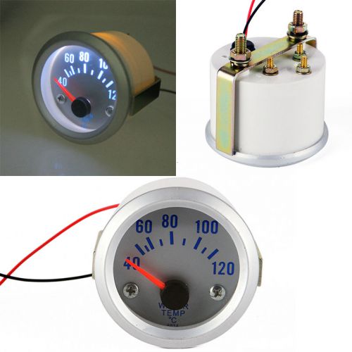 2&#034; 52mm universal car motor white shell led pointer water temperature gauge new