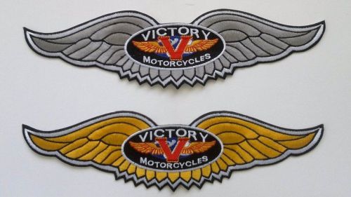 Victory motorcycle 11" silver wing patch.new.unique