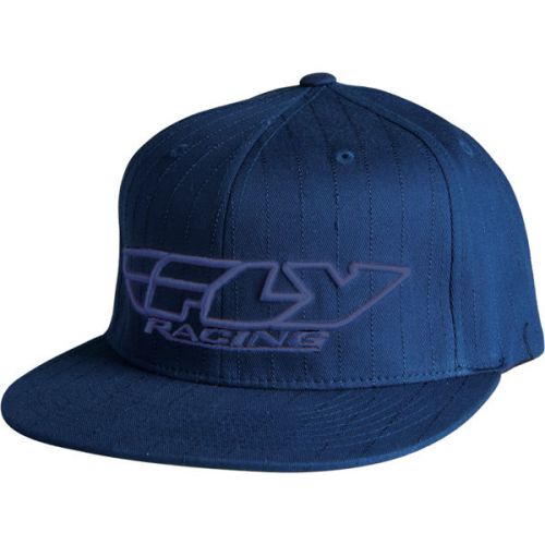 Fly racing corp. pinstripe mens flexfit hat navy/blue