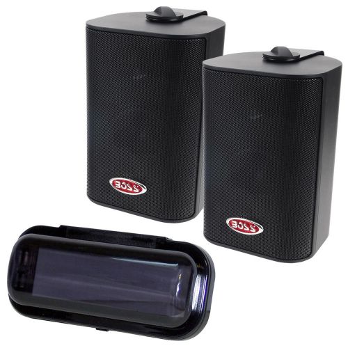 Boss mr4.3b 4-inch max indoor outdoor marine speaker black radio shield gasket