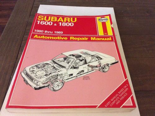 Haynes subaru 1600&amp;1800 1980-1989 repair manual